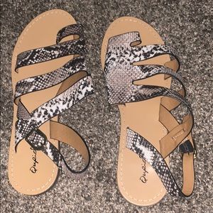 Snakeskin sandals